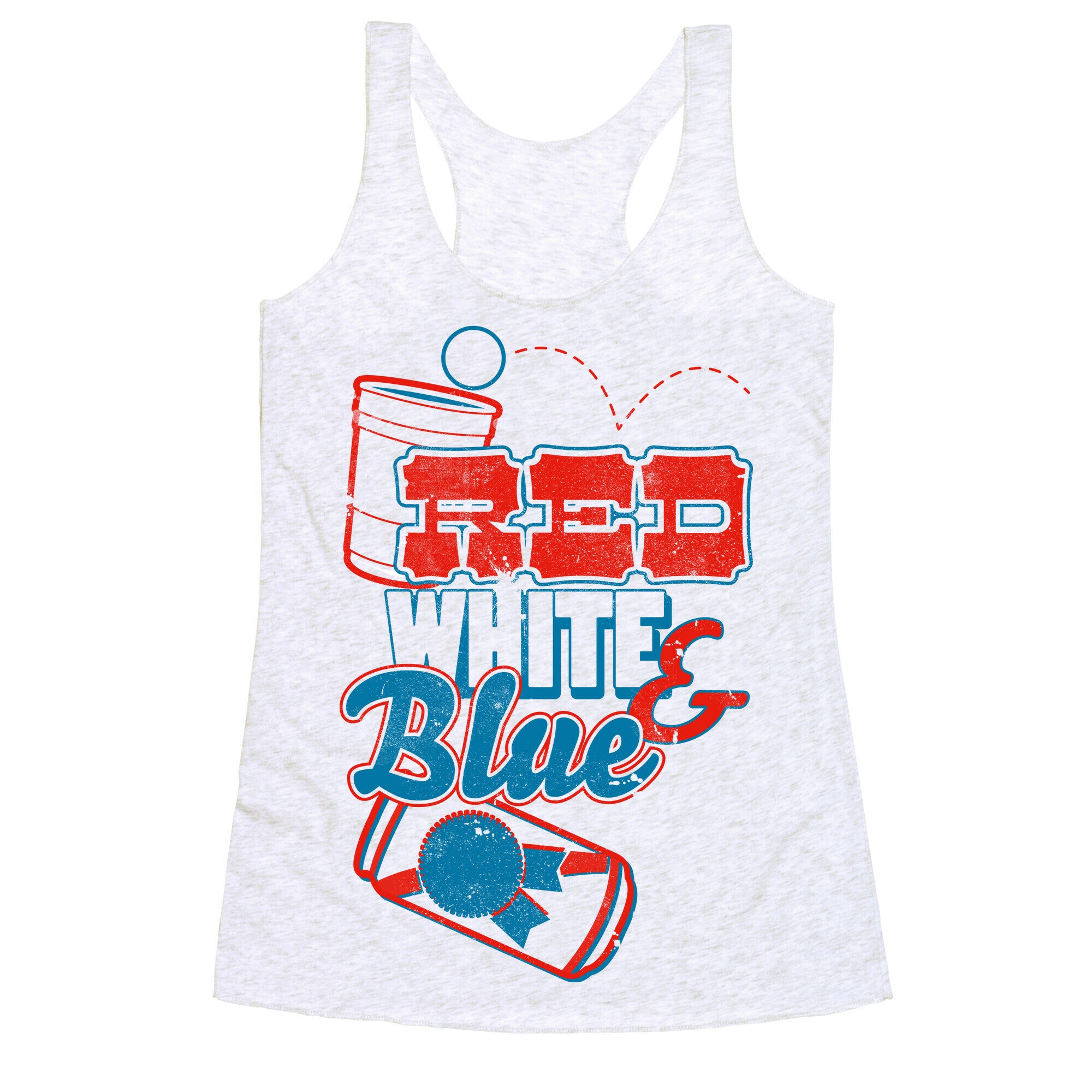 Red White and Blue Racerback Tank